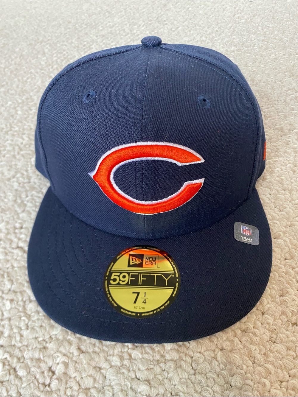 New Era 59fifty fitted Navy Chicago Bears Cap (7 1/4) NWT